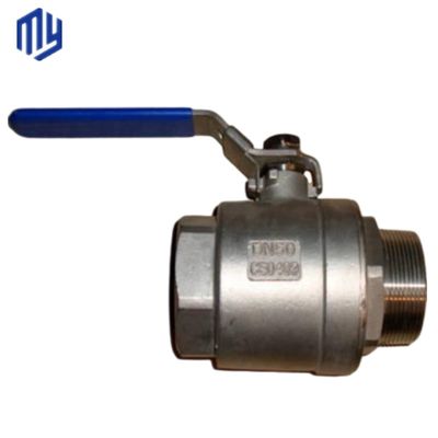 1000psi Bsp Thread 1/2" SS304/316L 2PCS válvula de bola de acero inoxidable para el tratamiento del agua