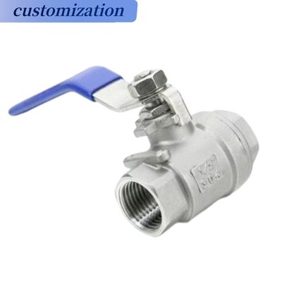 Válvula de bola de acero inoxidable personalizada 2PC Ss válvulas industriales roscadas para agua de gas óleo