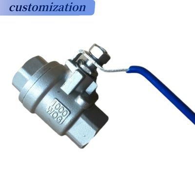 Válvula de bola de acero inoxidable 2PC para medios de temperatura normal en aplicaciones industriales