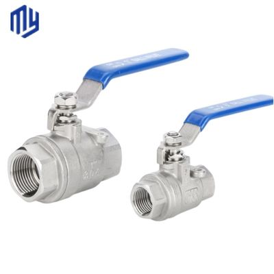 2PCS de acero inoxidable con rosca válvula de bola Q41F personalizada para medios de temperatura normal
