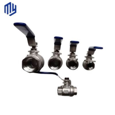 2PCS de acero inoxidable con rosca válvula de bola Q41F personalizada para medios de temperatura normal