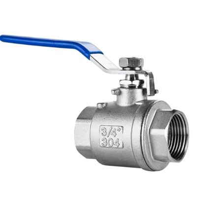 Válvula de tiro de acero inoxidable manual de agua 2 PC de hilo femenino recta de bola