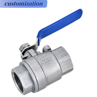 Válvula de tiro de acero inoxidable manual de agua 2 PC de hilo femenino recta de bola