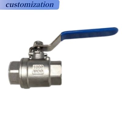 Válvula de tiro de acero inoxidable manual de agua 2 PC de hilo femenino recta de bola