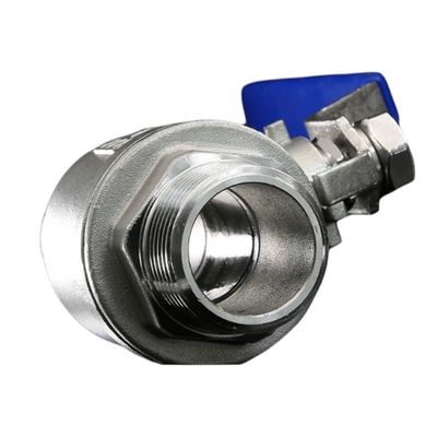 Válvula de bola de acero inoxidable de 1/2" personalizada Pn10 con diseño 2PCS y clasificación de presión PN10