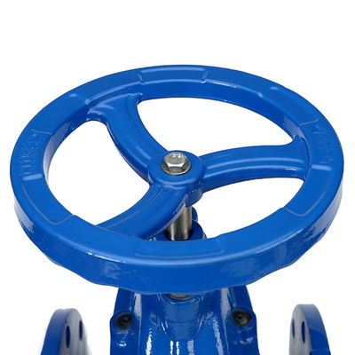 Válvula de puerta de sellado suave elástica manual de hierro dúctil DN50 100 150 para medios de agua
