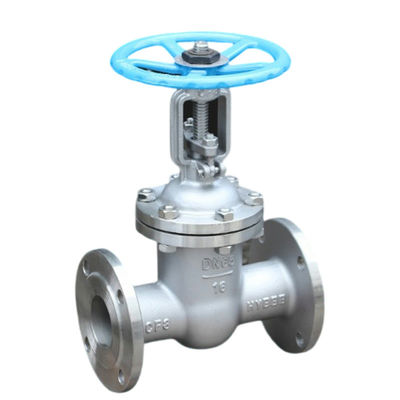Media de agua DN50-16P de acero inoxidable válvula de puerta abierta con brida estándar china