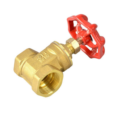 LIRLEE Válvula de control de agua duradera con extensión del tallo de la rueda de mano Kuningan de bronce