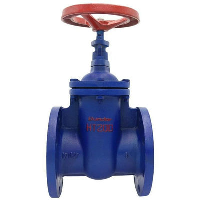 Válvulas de puerta del sistema de agua Z45T-16Q Conexión de brida de hierro dúctil sin elevación de la válvula del tallo
