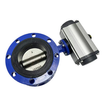 Las válvulas de mariposa de gas D641X-16Q con actuador neumático y diseño de línea central
