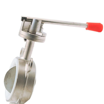 304 de acero inoxidable sanitario D71X de sujeción manual de la válvula mariposa para el servicio personalizado