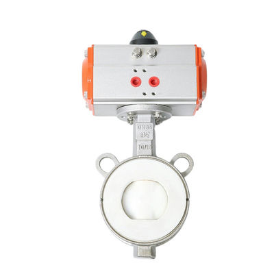 PTFE Actuador de acero inoxidable 304 válvula de mariposa sellada suave para tamaño de puerto personalizado