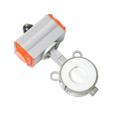 PTFE Actuador de acero inoxidable 304 válvula de mariposa sellada suave para tamaño de puerto personalizado