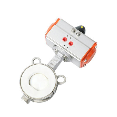 PTFE Actuador de acero inoxidable 304 válvula de mariposa sellada suave para tamaño de puerto personalizado